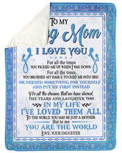 Load image into Gallery viewer, Daughter Gift For Loving Mom You Tucked Me Into Bed Sherpa Blanket

