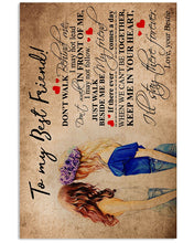 Load image into Gallery viewer, Keep Me In Your Heart Gift For Best Friend Vertical Poster
