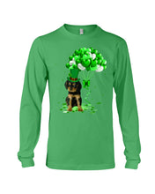 Load image into Gallery viewer, Black And Tan King Charles Spaniel St. Patrick's Day Color Changing Mug Unisex Long Sleeve
