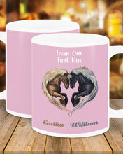 Load image into Gallery viewer, Horses From Our First Kiss Custom Name Gift For Girlfriend Mug
