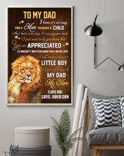 Load image into Gallery viewer, How Far I Go In Life Lion Son Gift For Dad Vertical Poster
