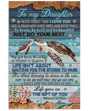 Load image into Gallery viewer, Turtle Coral Reef Just Do Your Best Mom Gift For Daughter Vertical Poster
