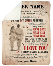 Load image into Gallery viewer, May Not Be Your First Love Custom Name Gift For Wife Sherpa Blanket
