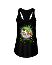 Load image into Gallery viewer, Bulldog Leprechaun Clover St Patrick's Day Gift For Dog Lovers Ladies Flowy Tank

