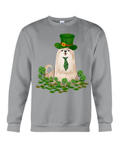 Load image into Gallery viewer, Shih Tzu With Green Tie St Patrick's Day Gift For Dog Lovers Sweatshirt
