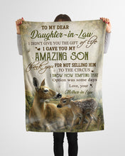 Load image into Gallery viewer, Elk Thank For Not Selling Him To The Circus Mother Gift For Daughter In Law Fleece Blanket
