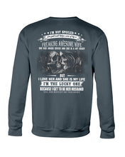 Load image into Gallery viewer, Amazing Gift For Husband She Love Me So Much Skull Sweatshirt
