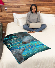 Load image into Gallery viewer, You Are The World Wolf Dad Gift For Daughter Fleece Blanket
