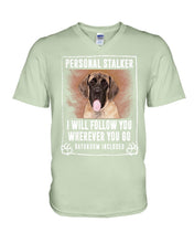 Load image into Gallery viewer, English Mastiff Personal Stalker St. Patrick's Day Printed Mug Guys V-Neck
