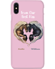 Load image into Gallery viewer, Horses From Our First Kiss Custom Name Gift For Girlfriend Phone case

