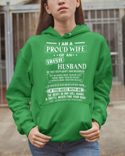 Load image into Gallery viewer, I Am A Proud Wife Of An Irish Husband Gift For Family Hoodie
