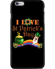 Load image into Gallery viewer, Corgi Sitting On Rainbow I Love St Patrick's Day Gift For Dog Lovers Phone case
