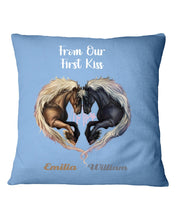 Load image into Gallery viewer, Horses From Our First Kiss Custom Name Gift For Girlfriend Pillow Cover
