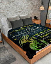 Load image into Gallery viewer, Galaxy Dragon Always Be There To Support You Mom Gift For Son Sherpa Blanket
