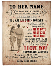 Load image into Gallery viewer, May Not Be Your First Love Custom Name Gift For Wife Fleece Blanket
