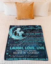 Load image into Gallery viewer, Grandma Gift For Granddaughter Follow Your Dreams Fleece Blanket
