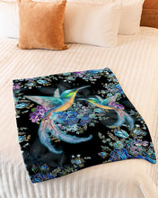 Load image into Gallery viewer, I Love Hummingbirds Flowers Meaningful Gift Fleece Blanket
