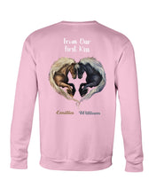 Load image into Gallery viewer, Horses From Our First Kiss Custom Name Gift For Girlfriend Sweatshirt
