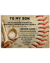 Load image into Gallery viewer, Dad Gift For Son Baseball Lovers The Rest Of Mine Horizontal Poster

