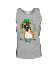 Load image into Gallery viewer, Boxer With Top Hat Pattern St Patrick's Day Gift For Dog Lovers Unisex Tank Top
