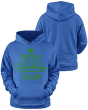 Load image into Gallery viewer, Irsih Drinking Team Green Shamrock St Patrick's Day Hoodie
