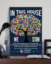 Load image into Gallery viewer, Autism Awareness In This House We Do Social Stories We Love Vertical Poster
