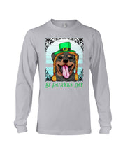 Load image into Gallery viewer, Funny Rottweiler With Green Top Hat St Patrick's Day Gift For Dog Lovers Unisex Long Sleeve
