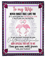 Load image into Gallery viewer, Love You Until Forever Flamingo Gift For Wife Fleece Blanket

