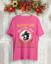 Load image into Gallery viewer, Birthday Gift For August Girl The Soul Of A Witch Guys Tee
