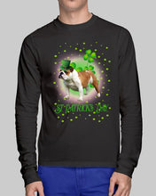 Load image into Gallery viewer, Bulldog Leprechaun Clover St Patrick's Day Gift For Dog Lovers Unisex Long Sleeve
