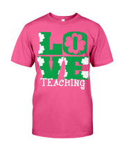 Load image into Gallery viewer, Teaching Love Clover St Patrick's Day Gift Guys Tee
