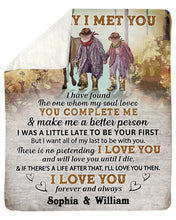 Load image into Gallery viewer, Custom Name Gift For Life Partner Cowboy The Day I Met You Sherpa Blanket
