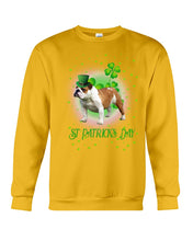 Load image into Gallery viewer, Bulldog Leprechaun Clover St Patrick's Day Gift For Dog Lovers Sweatshirt
