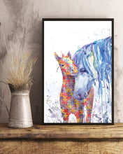 Load image into Gallery viewer, Autism Awareness The Love Of Horse Gift Vertical Poster
