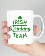 Load image into Gallery viewer, Irsih Drinking Team Green Shamrock St Patrick's Day Mug
