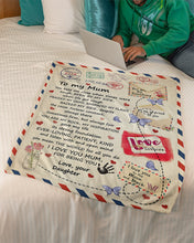 Load image into Gallery viewer, Daughter Gift For Mom Held Me Close When Times're Tough Fleece Blanket
