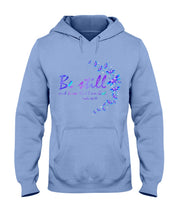 Load image into Gallery viewer, Be Still And Know That I Am God Purple Dragonfly Hoodie
