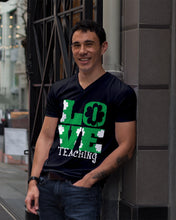 Load image into Gallery viewer, Teaching Love Clover St Patrick's Day Gift Guys V-Neck
