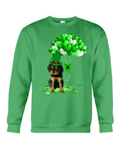 Load image into Gallery viewer, Black And Tan King Charles Spaniel St. Patrick's Day Color Changing Mug Sweatshirt
