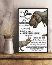 Load image into Gallery viewer, The Rest Of Ours T Rex Mom And Dad Gift For Son Vertical Poster
