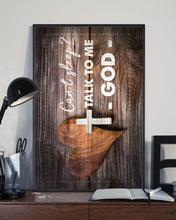 Load image into Gallery viewer, Can't Sleep Talk To Me God Cross And Wooden Heart Vertical Poster
