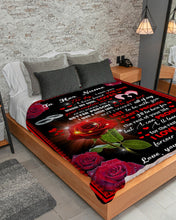 Load image into Gallery viewer, Custom Name Gift For Wife Red Rose Love You Forever And Always Sherpa Blanket
