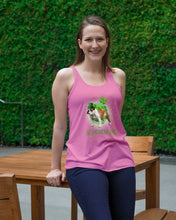 Load image into Gallery viewer, Bulldog Leprechaun Clover St Patrick's Day Gift For Dog Lovers Ladies Flowy Tank
