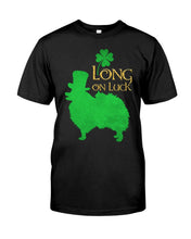 Load image into Gallery viewer, Pomeranian Long On Luck Green St. Patrick's Day Printed Mug Guys Tee
