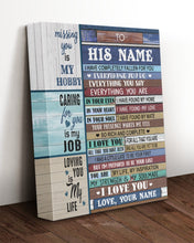 Load image into Gallery viewer, You Are My Strength Custom Name Gift For Husband Matte Canvas
