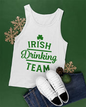 Load image into Gallery viewer, Irsih Drinking Team Green Shamrock St Patrick's Day Unisex Tank Top
