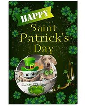 Load image into Gallery viewer, Weimaraner And Baby Yoda Shamrock St. Patrick's Day Color Changing Mug Vertical Poster
