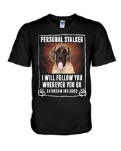 Load image into Gallery viewer, English Mastiff Personal Stalker St. Patrick's Day Printed Mug Guys V-Neck
