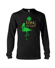 Load image into Gallery viewer, Flamingo Long On Luck Green St. Patrick's Day Printed Mug Unisex Long Sleeve
