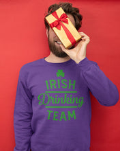 Load image into Gallery viewer, Irsih Drinking Team Green Shamrock St Patrick's Day Sweatshirt

